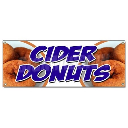 Signmission CIDER DONUTS BANNER SIGN hot fresh doughnuts varieties coffee bakery B-Cider Donuts